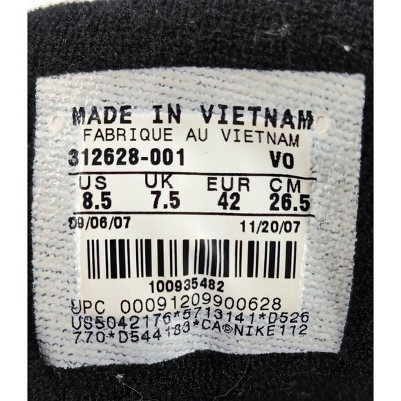 Nike Men's Air Monarch IV Black Leather Training Sneakers Size 8.5 US - Picture 8 of 8